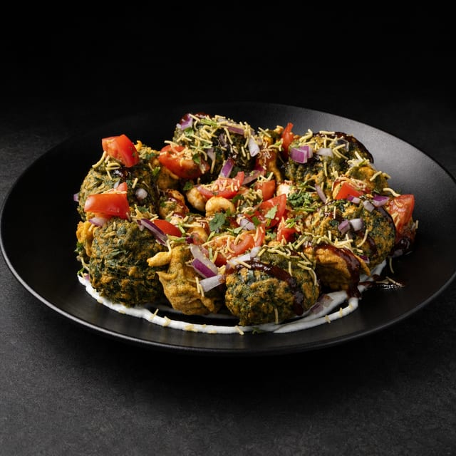 Crispy Palak Chaat (G, N).