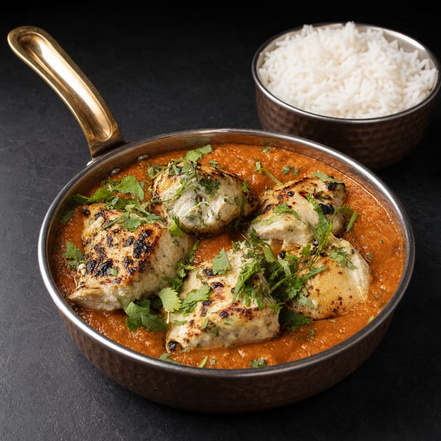 Curry: Chicken Tikka Masala (G, N).