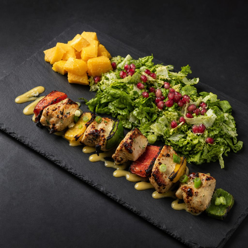 Plate: Chicken Mango Habanero Chicken Tikka (N, G) - CHICKEN.