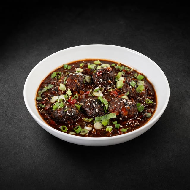 Veg Manchurian (V, D, N).