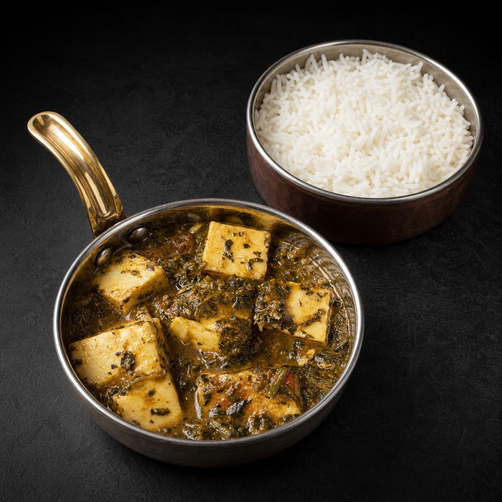 Curry: Saag Paneer (G, N).