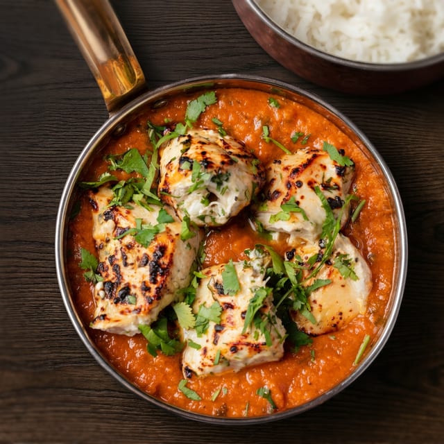 Curry: Chicken Tikka Masala (G, N).