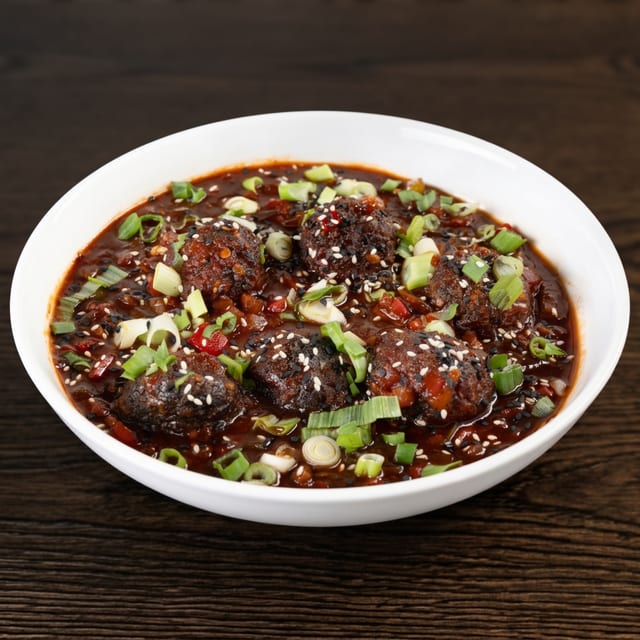 Veg Manchurian (V, D, N).